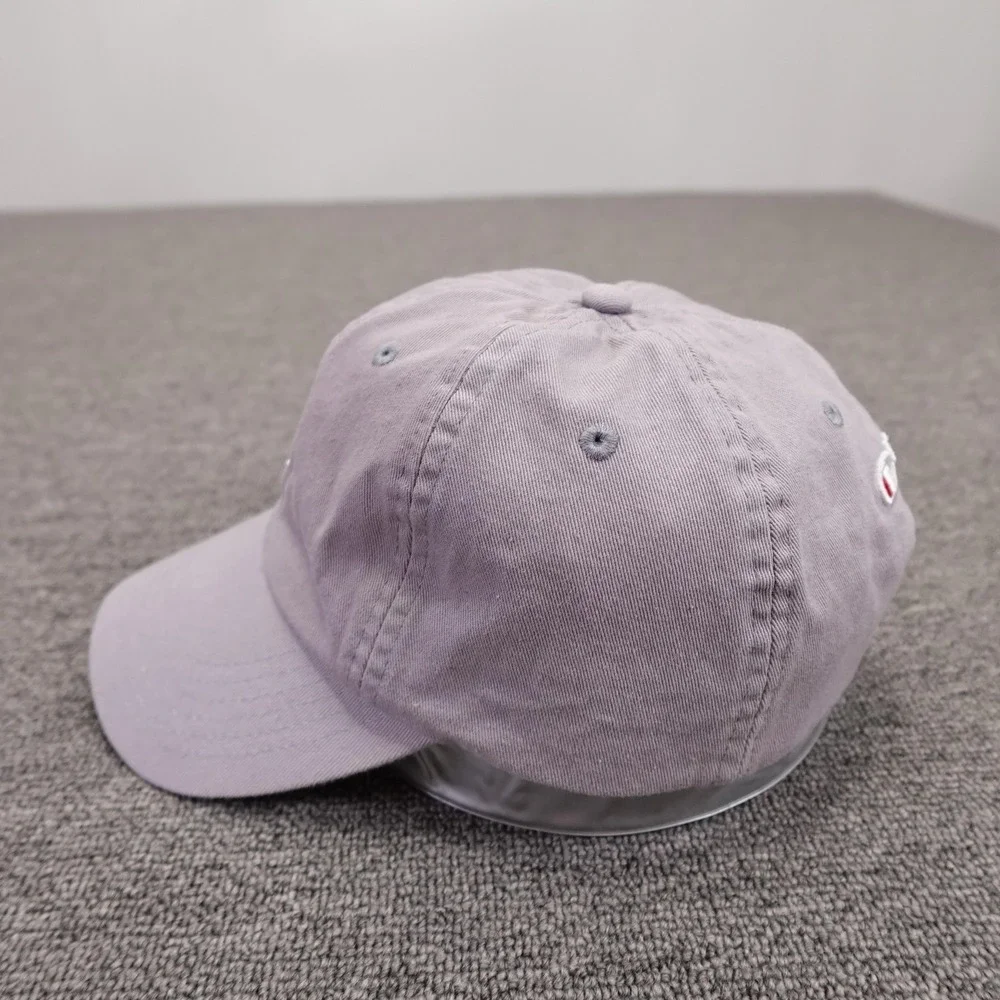 Champion Hat Cap Strap Back Mens One Size Purple Twill Baseball Logo Embroidered